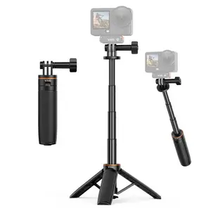 VRIG TP-35 One-Touch Extendable Selfie Stick Tripod, Lightweight and Portable Auto-Open Stand, Compatible with DJI Osmo Action 6/5 Pro/4, Insta360 Ace Pro 2, GoPro Hero 13 and Other Action Cameras