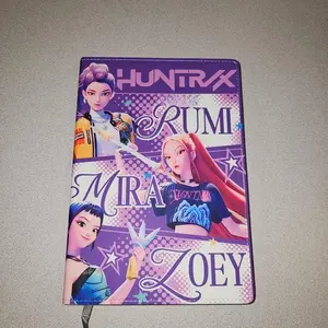 Huntrix KPDH Sublimation Notebook - 190 Pages Journal with Non-Customized Design Featuring Rumi Mira & Zoey Characters