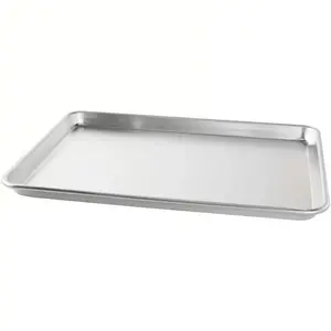 Half-size baking pan - Commercial-grade aluminum pan, suitable for or grilling, with coated galvanized steel edges to prevent deformation, single-piece packaging: home and kitchen supplies pocket pie maker