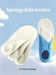 Kids Sports Insoles 2/3 Pairs - Shock Absorbing Insole Breathable Children Shoe Inserts for Kids