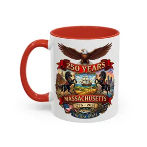 250 Years Massachusetts Mug 1776-2026 – America 250th Anniversary Coffee Mug