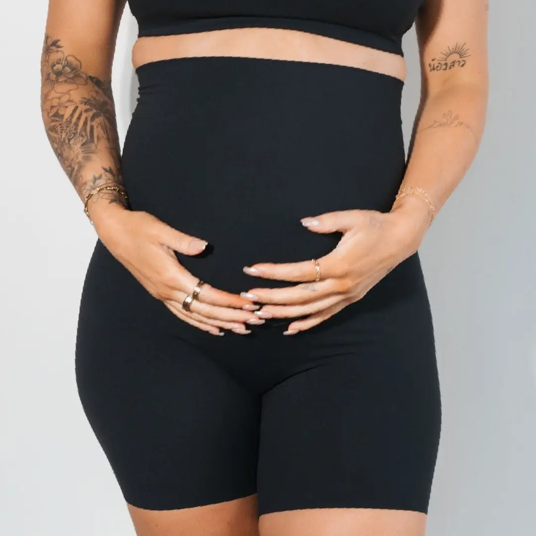 knee length dresses for ladies Eleanora Bamboo Maternity & Nursing Dress | Black - 1x main image 1