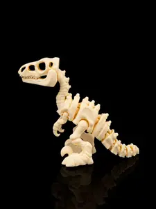 Velociraptor Skeleton 3D Printed in High-Quality PLA for Dinosaur Lovers Collectors and Desk Décor