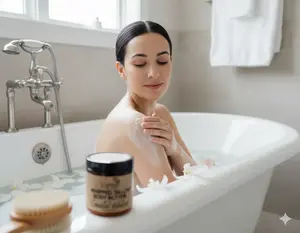 Pure Whipped Sugar Scrub — Exfoliating Body Scrub with Apricot Kernel Oil & Double Humectant | Visions of You Beautiful