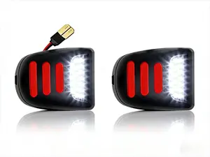 Red OLED Neon LED License Plate Light 2-Piece For Silverado Sierra Suburban Tahoe And Escalade EXT