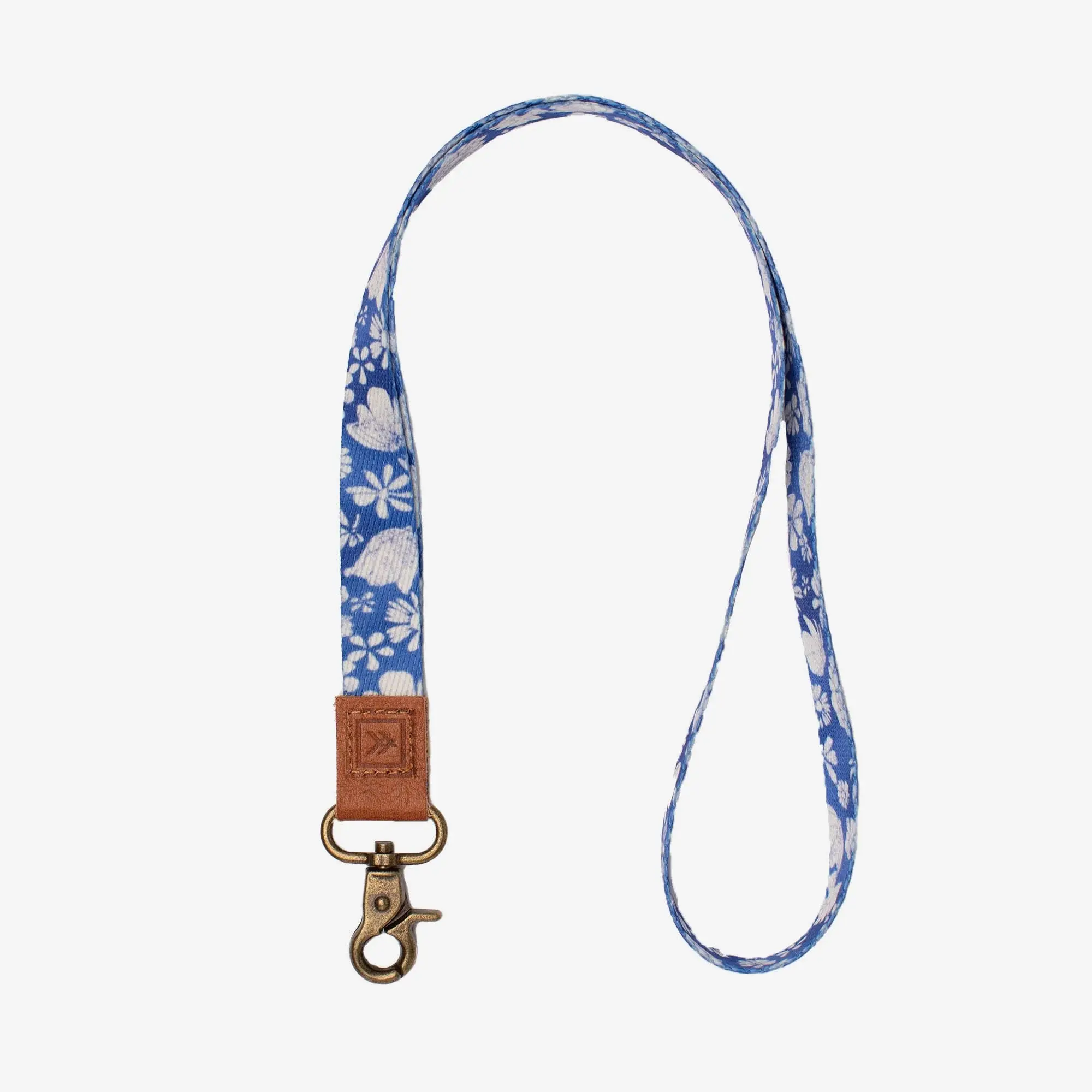 Thread Fawn Neck Lanyard Id Badge Holder - 17 in Length, Leather Loop, Metal Clasp, for Office Identification Supplies