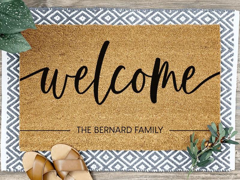 Welcome Mat, Personalized Doormats, Housewarming Gift, Home Decor, Front Door, Home Doormat, Last Name Door Mat, Custom Door Mats, Outdoor