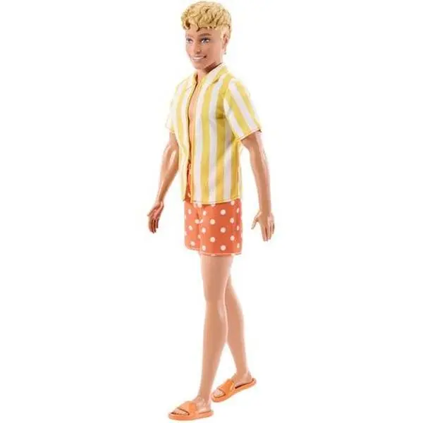 Barbie Fashionistas Ken Doll #252 in Polka-Dot Shorts & Striped Shirt, Blond  [COLLECTIBLES]