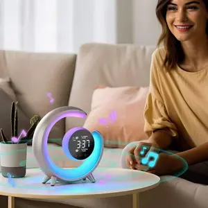 White Noise Dual Alarm Clock - Silver Heart Shape Design - Socket Powered - Night Light Included - Ideal for Birthday and Housewarming Gifts