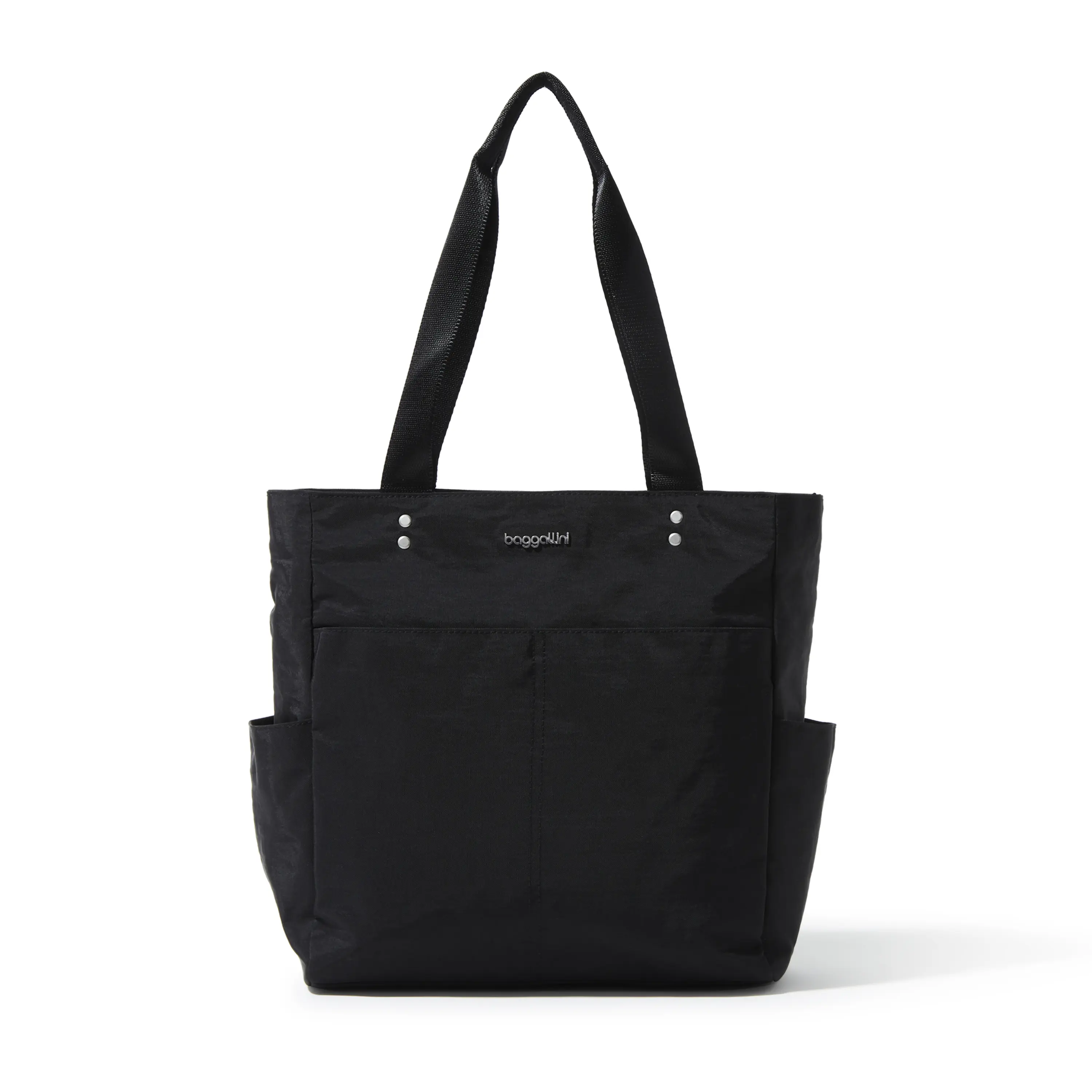 Baggallini Women's Solid Compartmentalized Carryall Tote - Commuter Purse, Daily Commuting Bag, Everyday Bag with Crossbody Strap, Phone Pocket, Zipper, Nylon