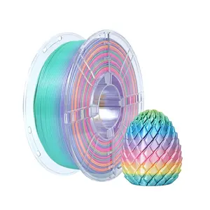 Candy Rainbow Color Pla Filament 1.75mm 1kg Gradient Colors, Compatible with Prusa 3D Printers, Ideal for Vibrant Prints