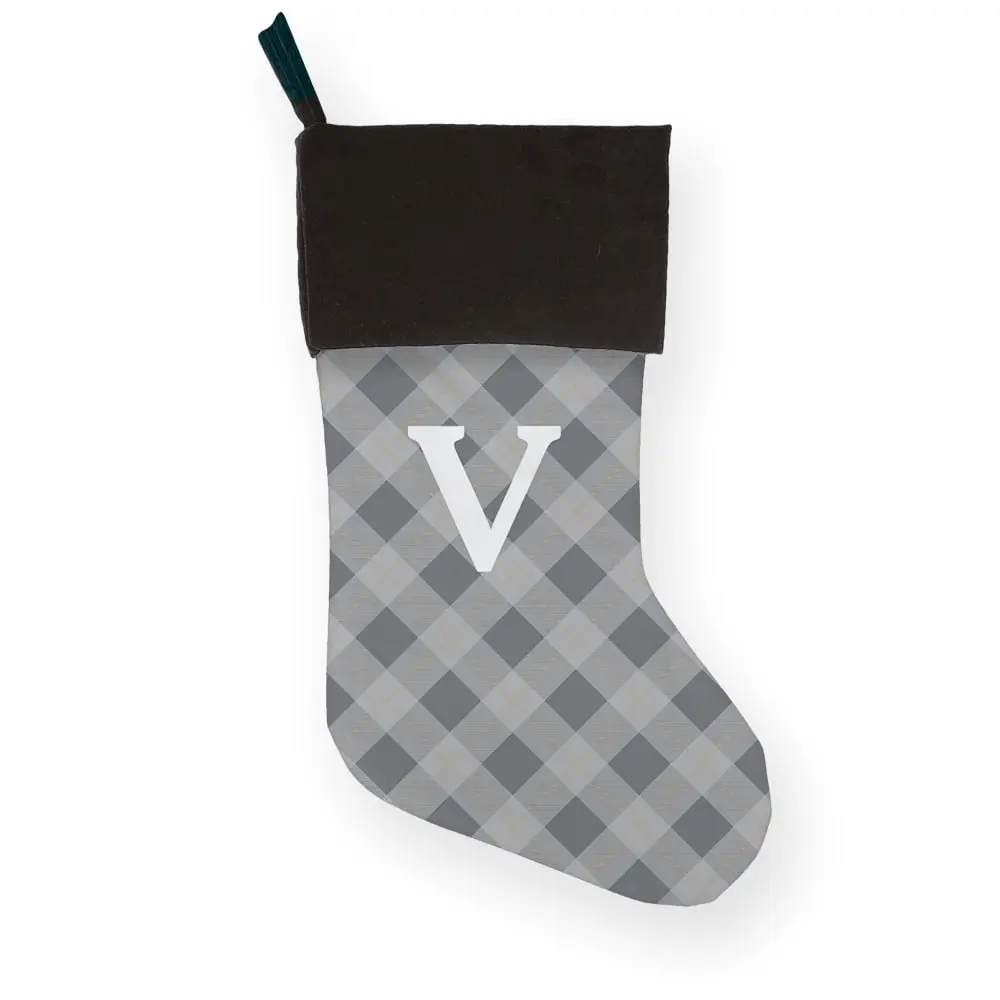 Personalized Christmas Stocking With Initial  Custom Holiday Stocking For Family, Kids, Pets & Couples  Embroidered Name Stocking, Christmas Mantle Decor