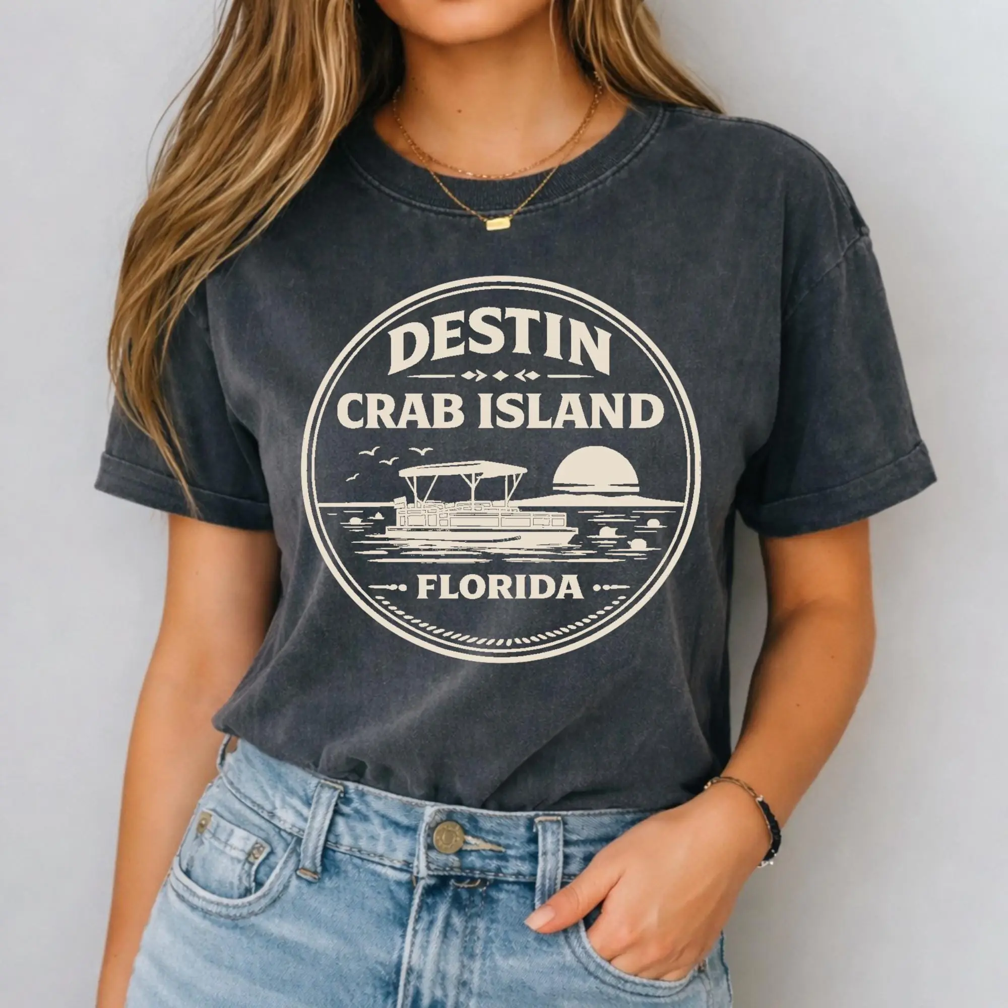 Destin Crab Island Florida Comfort Colors T Shirt Gift Tee