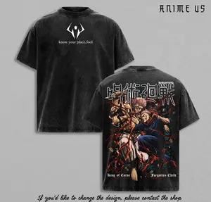 Jujutsu Kaisen Yuji Itadori T-Shirt, Sukuna Curse Power Anime Tee, Season 3 Oversized Streetwear Shirt