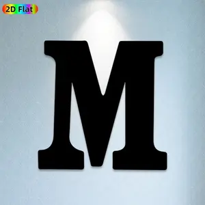 1pc Letter M Metal Wall Art, Bold Letter M Statue Mural, Ideal Gift for New Year, Christmas, Monogram Decor Enthusiasts, Powder-Coated Metal Wall Decor Wall Sculptures, Perfect for Living Room Wall & Garden Fence, Stylish Home Decor Accent