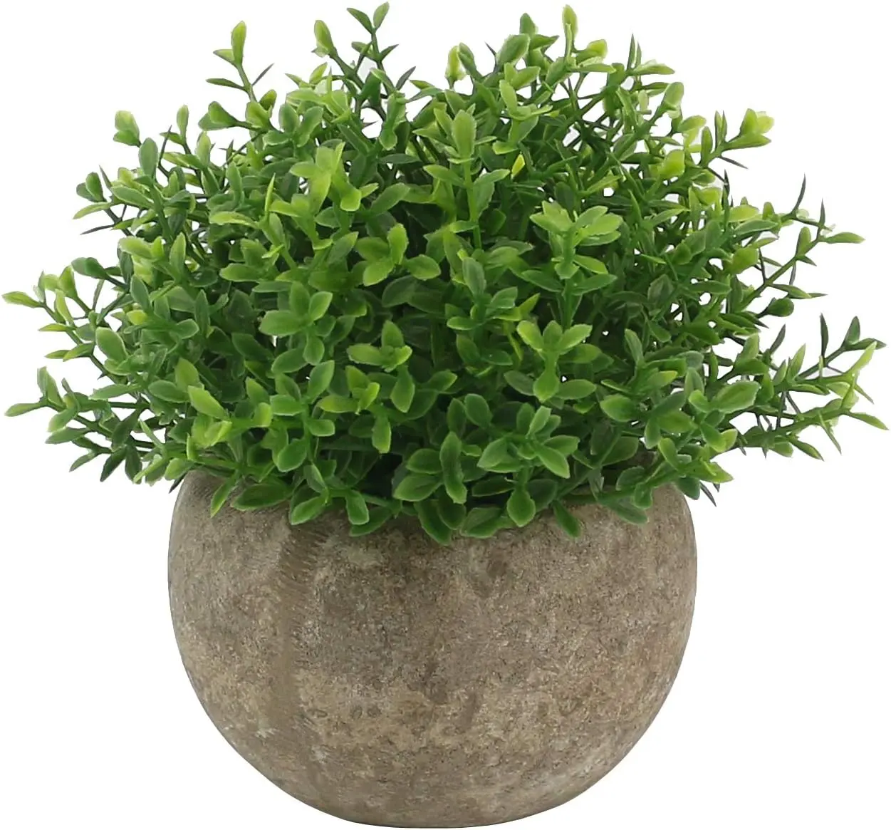 Mini Plastic Faux Plants in Pot/Small Topiary Shrubs Fake Greenery for Bathroom, House Decorations