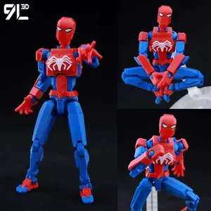9L3D Printed Lucky Dummy 13 Spider-Man 3D Printed Action Figure, Multi-Jointed Poseable Anime Model, Collectible Gift for Fans