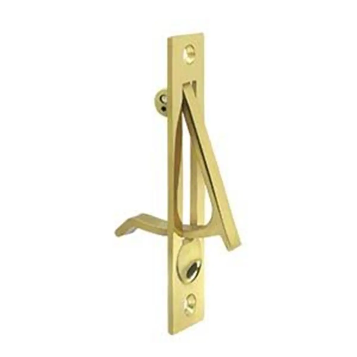 Deltana Decorative Solid Brass Edge Pull - Stand-Alone Piece, 4x0.75 in (4x3/4 in), Keyed Entry for Decorative Pocket Doors