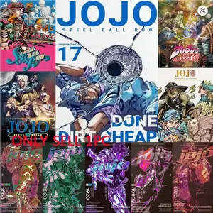 1pc Frameless Dream Anime J-JoJo B-Bizarre Retro Poster Print Cartoon Role Classic Hot Canvas Painting Game Room Aesthetic Art Wall Decor (34 Styles Available)