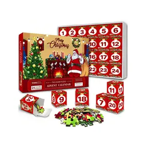 Christmas Advent  Jigsaw Puzzles, 1000 Pieces Santa Puzzle  Christmas Puzzles Gifts critter cuddler taba squishy jellycat fugglers Calendar