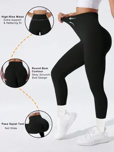 Women's High Waist Elastic Yoga Pants, Leggings, Gym Workout Clothes, Summer Casual Bottoms, Ladies Underwear, Women's Inner Wear