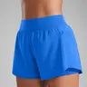 CRZ YOGA  2 in 1 Double Layer Running Shorts for Women 3" - High Waisted for Athletic Tennis Workout with Zip Pockets