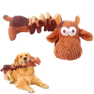Spring Bull Durable Dog Toy, Interactive Squeaky Tug-of-War Toy, Teething & Dental Chew Toy for Boredom Relief, for Small Medium Large Dogs & Puppies,fuufome