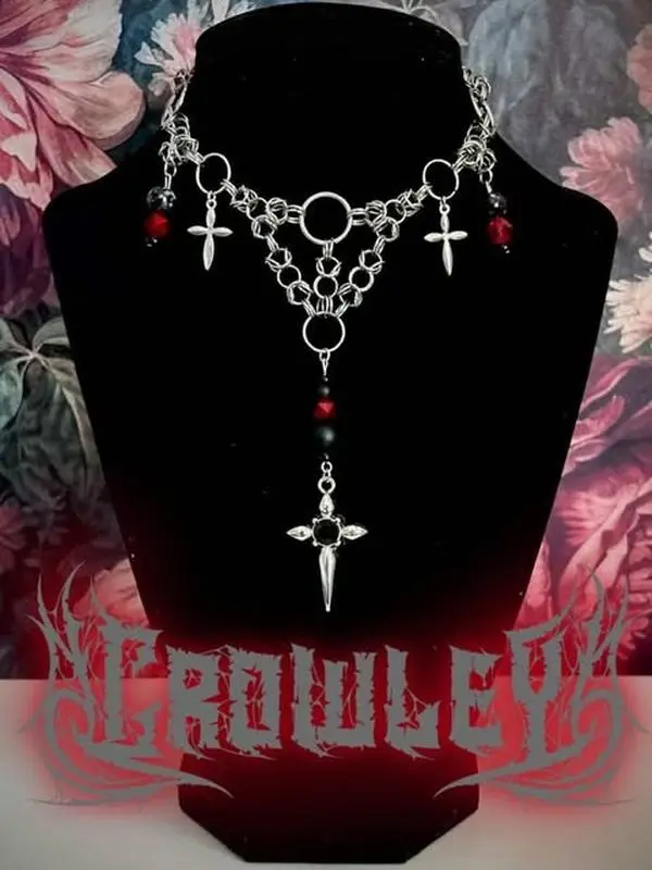 Supernatural Crowley Inspired Stainless Steel Chainmail Necklace