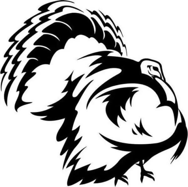 Turkey Decal for Hunting Enthusiasts: Long-Lasting Vinyl Material with Easy Install Design