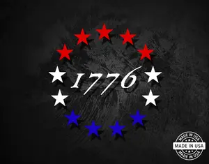 Betsy Ross 1776 Red / White / Blue - 13 Stars - Patriotic Vinyl Decal