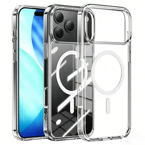 Phone Case for iPhone 17/17 Air /17 Pro/ 17 Pro Max with Magsafe, Clear Transparent Magnetic Shockproof Protective Rugged Phone Cover