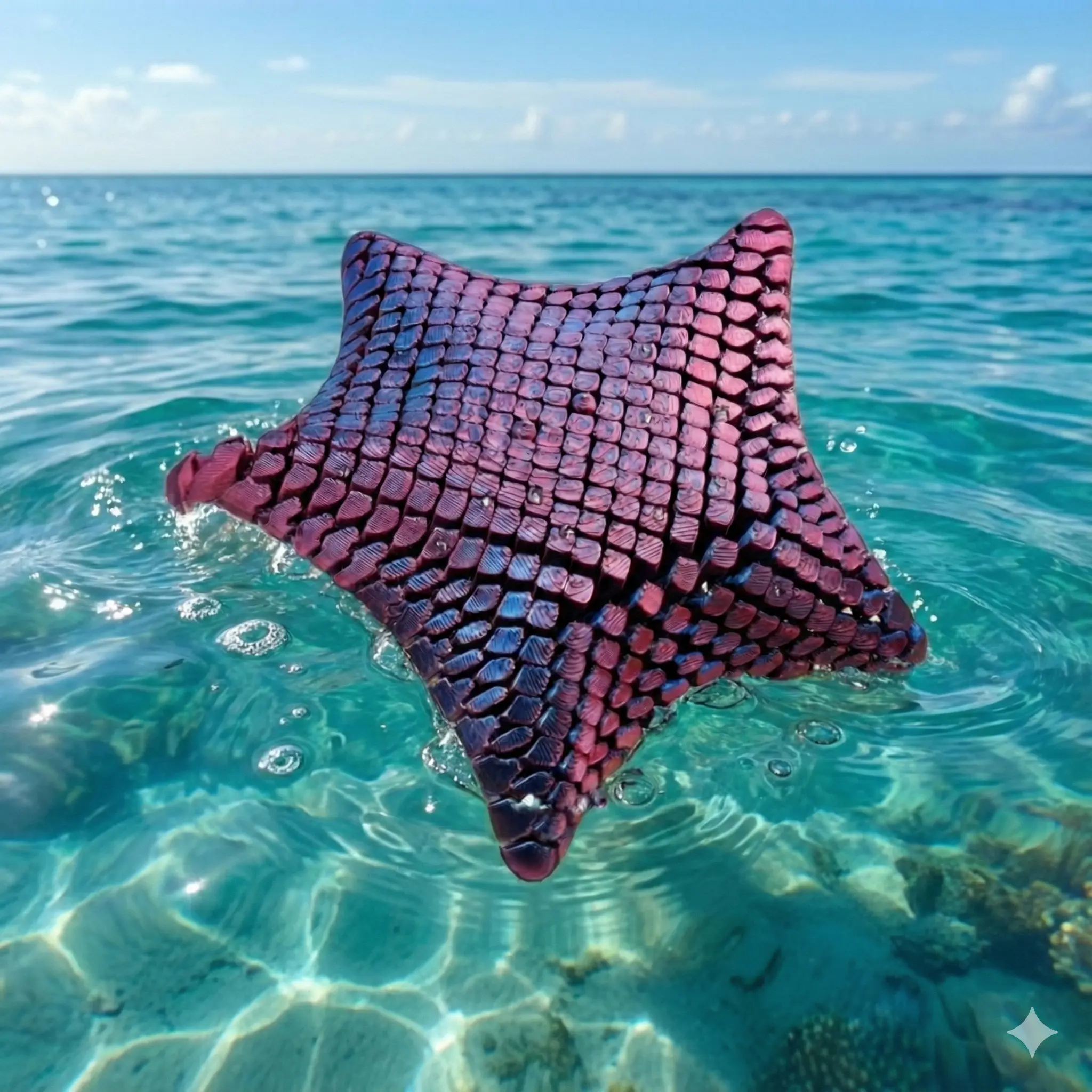 3D Printed Sea Starfish Decor Relaxing Coastal Accent Ocean-Inspired Display Articulated Starfish Sculpture Stress-Relief Desk Decor Modern 3D Ornament 3d  printed  surprise