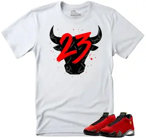 Unisex T-shirt to match Jordan 14 Ferrari - BULL23. 100% Cotton for Casual Wear. Comfortable Summer Unisex T-Shirt to match Jordan Sneaker. Streetwear Style. urban outfitters