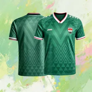 2025 Home and Away Whiteand Green Short-Sleeve Soccer Jerseys