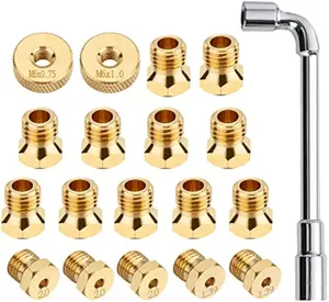 WADEO Natural Gas Orifices Nozzle Conversion Kit, DIY Burner Parts Brass Jet Nozzles for Propane to Natural Gas, Compatible with Blackstone 28" & 36" Griddles, Rangetop Combo, Tailgater
