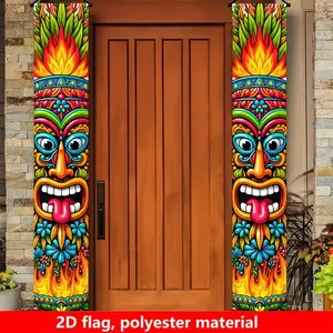 Hawaiian Luau Party Decoration Supplies, Tiki Totem Door Banner Sign, Aloha Hawaii Luau Tropical Moana Birthday Party Decorations, Tiki Decorations Outdoor