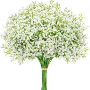 96 Baby's Breath Artificial Flowers, Bulk Faux Floral Arrangements for Home and Table Decor, Wedding Party and Garden Decoration