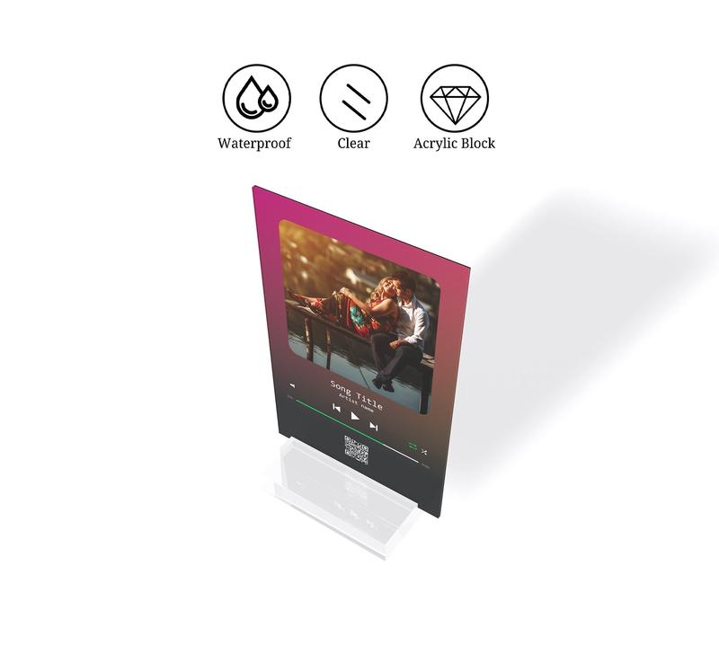 Music Plaque Custom Song Plaque Custom - Memorial Music Plaque Couples Anniversary Gift Decor Decoration Glass Wood Accessory Box Print Ornaments Wooden Black