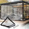 7*11FT Waterproof Clear Tarp with Grommets - Insect-Resistant, Rainproof, Dustproof, Windproof, Snowproof, Heavy-Duty Durable Rain Cloth Cover, Transparent Tarpaulin for Outdoor Garden, Camping, Patios, Porch, Chicken Coop, Greenhouse and Plant Protection