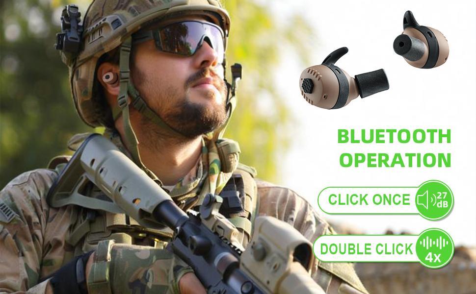ARM NEXT E30 Tactical Earbuds, Wireless Hearing Protection with 31dB Noise Reduction & Sound Pickup, Bluetooth 5.4, 50H Playtime, ABS Outdoor Gadgets for Shooting & Hunting, Pc, Smartphone, Foam Audio Headphone, Led Display, Phone, Port, Electronic tiktok