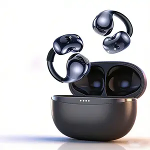 AI Translation Earbuds Real Time 156 Languages 47H Playtime Translator EarBuds Audifonos Traductores Inglés Español Wireless Earphones Bluetooth Headphones for Travel Business Meeting Learning Black