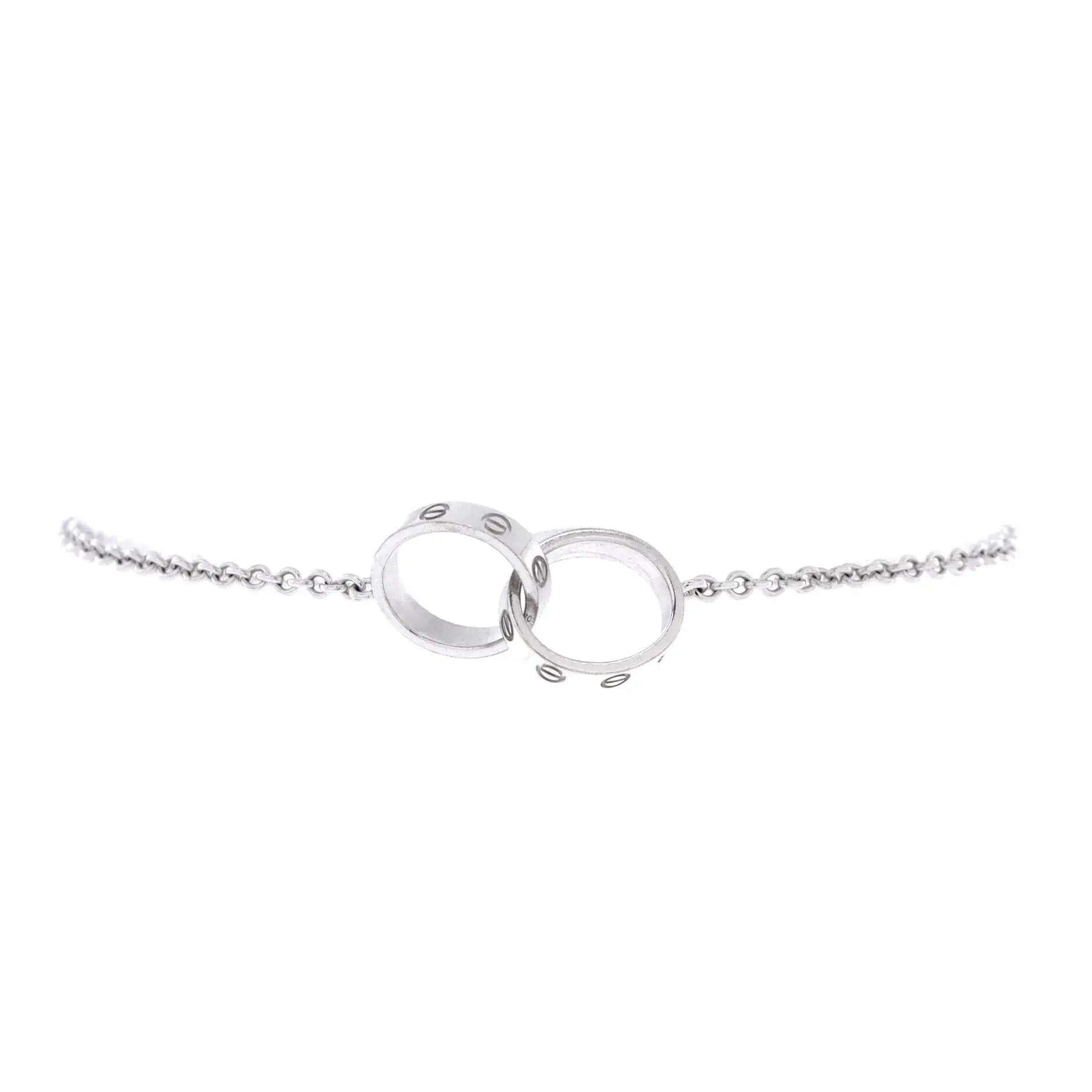 Pre-owned Cartier Love Interlocking Bracelet 18K White Gold by Rebag