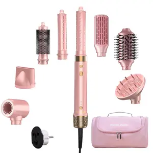 Mythsight 8 in 1 Hot air styler, High-speed hair drye, Auto wrap curler, Volumizing styling blower brush, Hair blow dryer brush, Smooth & Frizz-Free blowout no heat damage, Perfect gifts for Women, Friend, Mother's Day gifts  (Travel Case)