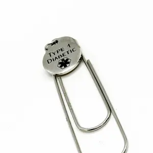 Type 1 Diabetic Charm Bookmark, Reader Gift, Gift For Her, Gift For Him, Planner Bookmark, Diabetes Condition, Paper Clip Bookmark