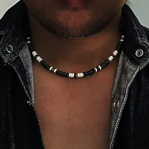 Collar Hombre Bohemia Male Surfer Necklace For Man Jewelry Coconut S Man's Wooden Beaded Necklace Summer Accessories