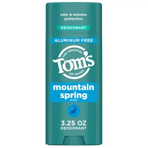 Tom\u2019s of Maine Mountain Spring Natural Deodorant for Men and Women, Aluminum Free, 3.25 oz