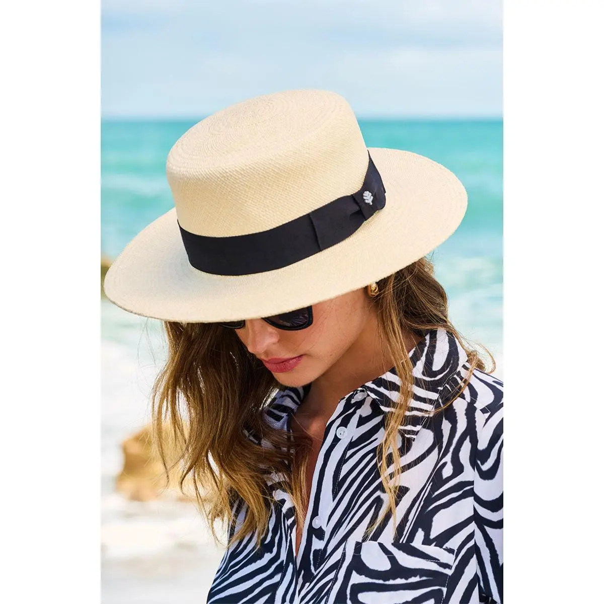 Riviera | Women's Canotier Sun Hat | Natural