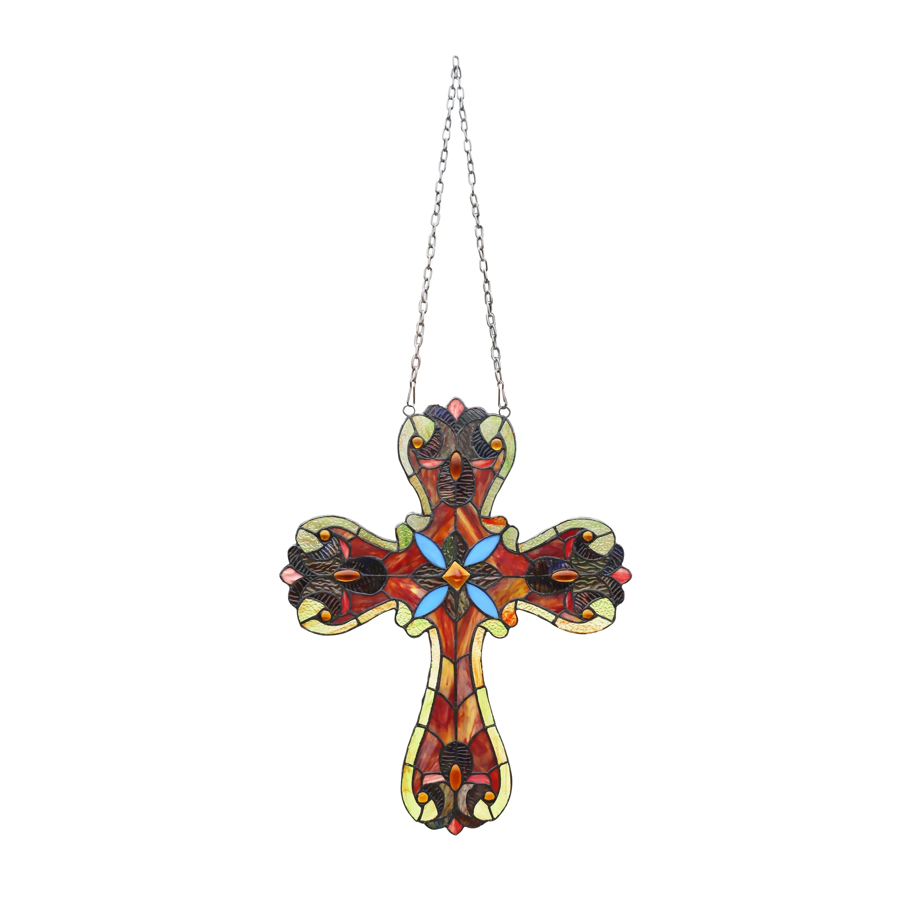 1P780-VR20XPN RADIANCE goods Victorian-Style Tiffany-style Stained Glass Window Panel 20" Tall