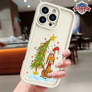 Grinch Max Dog Christmas Phone Case for iPhone 11 12 13 14 15 16 17 Pro Max Plus Air, Cute Whoville Holiday Design, Slim Shockproof Protective Cover, 'How the Grinch Stole Christmas' Cartoon Art, Anti-Scratch Matte Finish, Made in USA