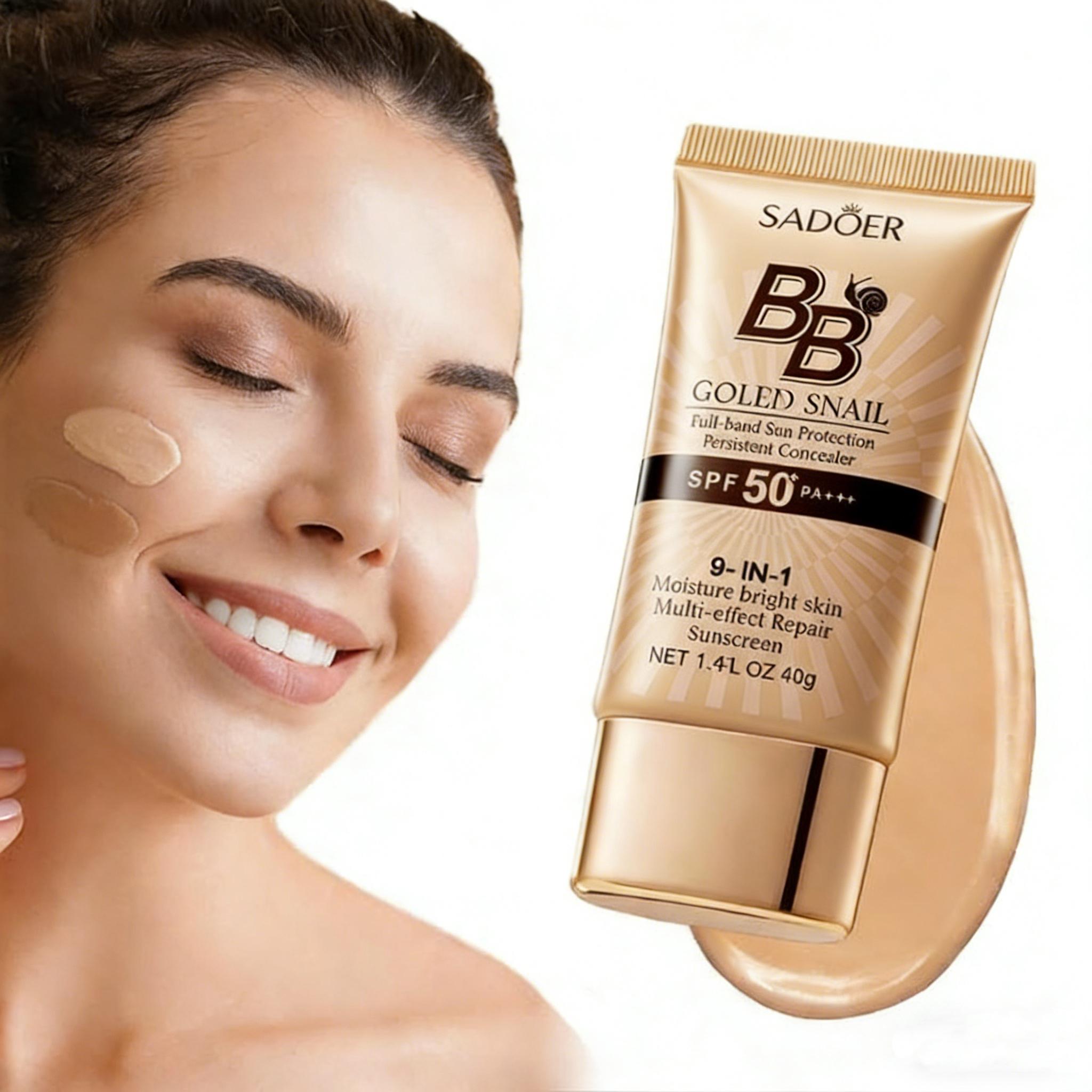 Waterproof snail BB cream, moisturizing matte finish, refreshing non-greasy daily makeup, beginner friendly face foundation cream, holiday beauty gift
